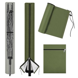 HOTUT Schutzhülle für Wäschespinne,420D Oxfordgewebe Wäschespinnenschutz mit Reißverschluss & Kordelzug,Wetterfest & UV-beständig,Schutzhuelle für Gartentrockner und Wäscheständer, Armeegrün