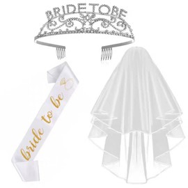 BLISSVEIL Bride Embroidered Hair Bow, White Satin Ribbon Clip, Wedding Day Blue Hair Accessory for Bride, Elegant Satin Ribbon Clip for Bridal Look, Bachelorette or Engagement Gift