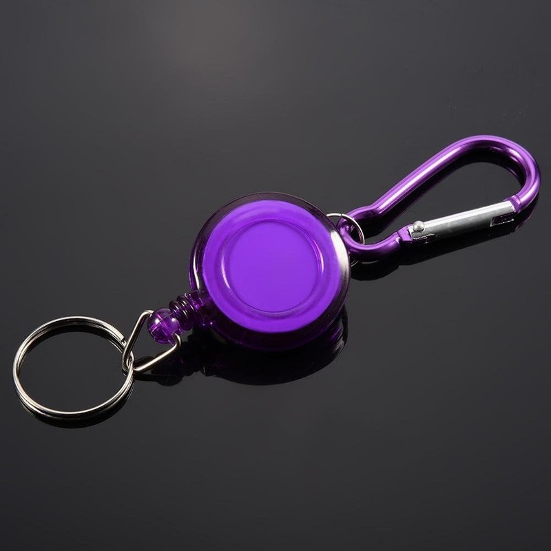 llavero retractil, Carrete de cadena para llavero, resistente, retráctil, de