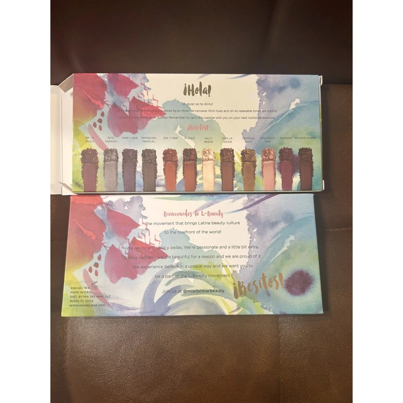 Mia Del Mar Eyeshadow Palette 12 rich hues in wearable