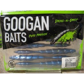 Googan Soft Baits - 5" Drag-N-Drop Finesse Drop Shot Worms - Choose Colors - Brown Gill GDD-5-BGL