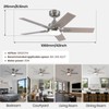 SODSEA Ceiling Fans with Lights, 42 inch Nickel Ceiling Fan