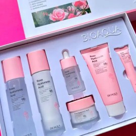 Kit Skincare Bioaqua Agua De Rosas Con Ácido Hialurónico                                                                                              