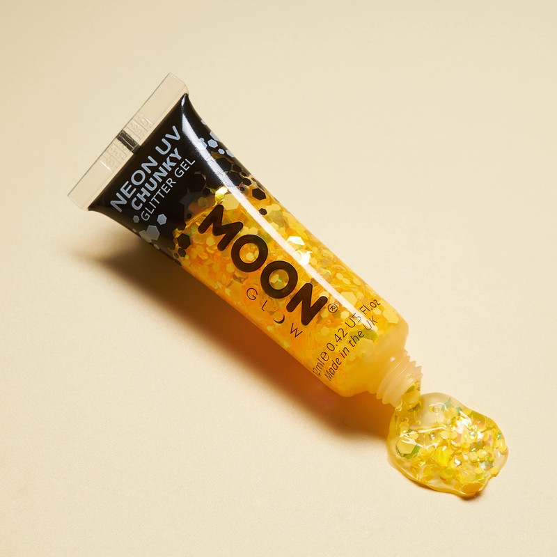Moon Glow Neon UV Glitter Gel for Face and Body,