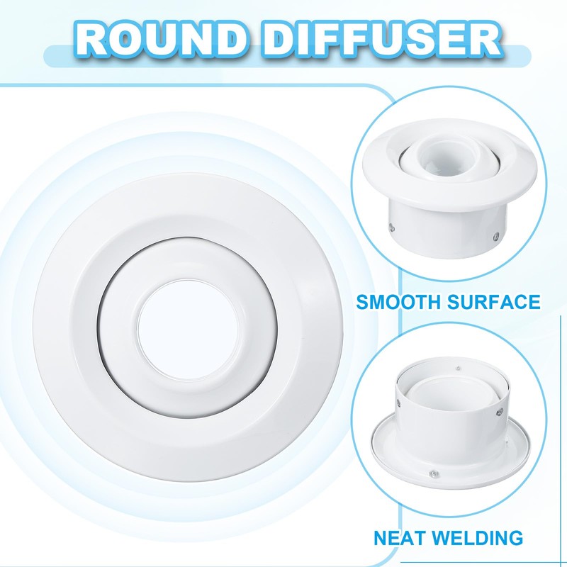 PATIKIL 3.8 Inch Round Air Vent, Adjustable Ball Jet Nozzle