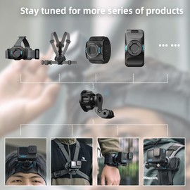 SUREWO Universal Magnetic Quick Release Head Strap Mount for Go Pro, Adjustable Head Strap Mount Compatible with Go Pro Hero 13/12/11/10/9/8/7/6, DJI Osmo Action 5 Pro/4/3/2, Insta