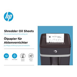 HP Oil Paper for Shredder 12 Sheets Plant Based to Care for Your Shredder 9133