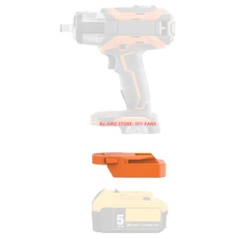LQ-18RY Adapter Fits Ridgid 18v (NOT 18v Advanced Platform) Cordless Tools for DeWalt 20v MAX XR Slider Lithium Batteries-Adapter Only, Orange