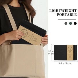 Vienrose Watercolor Sketchbook 2 Pack, 8.25"x5.5" Watercolor Journal with 24 Sheets 48 Pages 140 LB (300 GSM) Cotton Watercolor Paper, Black Leather Cover Water Coloring Sketch Book As Travel Notebook