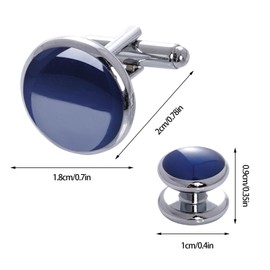 Tuxedo Studs and Cufflinks Set, Mens Cufflinks and Cuff Studs Set Cuff Links Stainless Steel Tux Buttons with Box for Tuxedo Shirts Wedding Business Gift, mixed, Medium