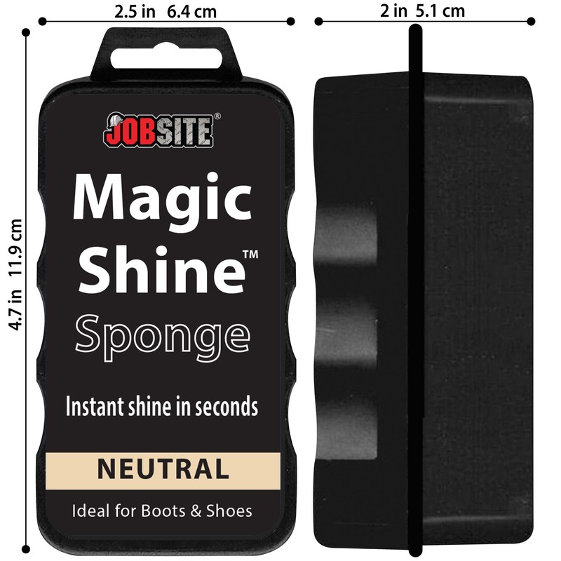 JobSite Instant Express Leather Boot & Shoe Shine Sponge -