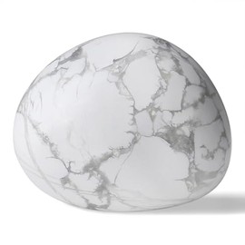 GUJOXILA GUJOXILA 1.6"-2" Howlite Crystal Large Healing Crystals Gemstones Tumbled Polished Crystals White Stones Pocket Spiritual Reiki Divination Meditation Purple Plam Stone 1pcs