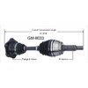 SurTrack GM-8033 CV Axle Shaft