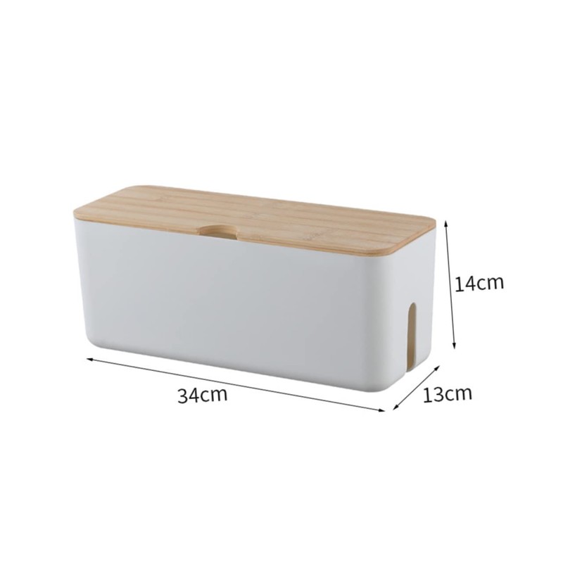 KOMBIUDA Charging Cable Storage Box Durable Plastic Cord Management Organizer
