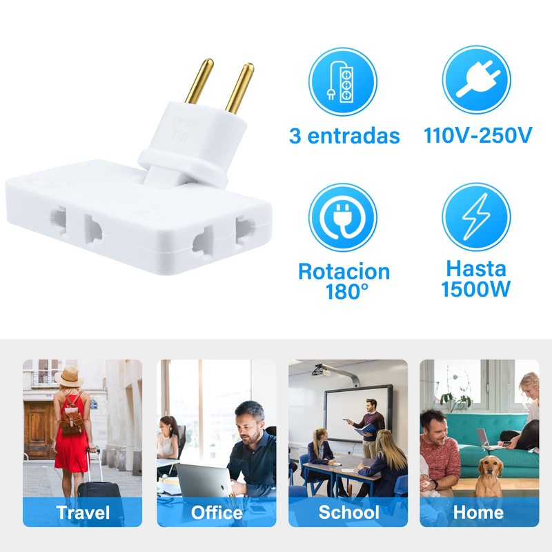 2er-Pack Flachsteckdose.