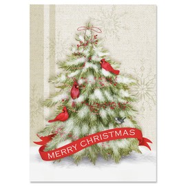 Current Winter Tree Christmas Greeting Cards Set - Set of 18 Large 5 x 7-Inch Folded Cards, Themed Holiday Card Value Pack, Envelopes Included