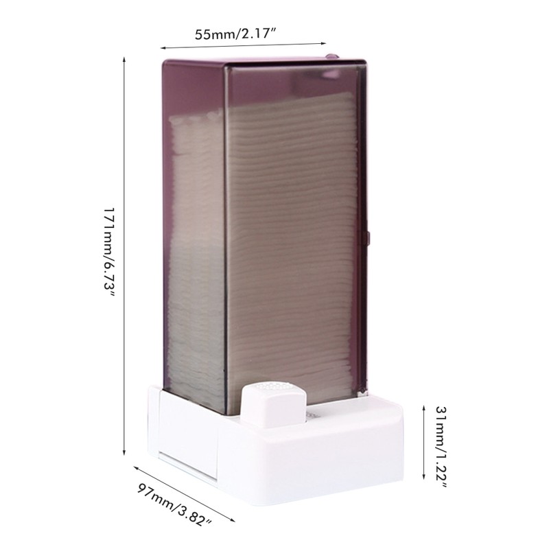 Automatic Cotton Pad Dispenser Press Out Makeup Cotton Holder Dispenser