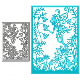 ZHU IN SY Die Cuts for Card Making, Metal Cutting Die, Holiday Card Decor/Christmas Party for DIY Scrapbooking Photo Album Fit Sizzix Spellbinders Gemini Die Cut Machine (Elf Background Frame)