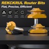 REKCKRUL 3 PCS Professional 45 Degree Lock Miter Router Bit