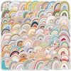 Decordwell 100 pieces rainbow stickers, 6 x 5 cm waterproof
