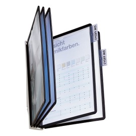Durable SHERPA Display Panel Wall Unit | 5 Panels in Black | Ideal for Storing and Display ing A4 Documents