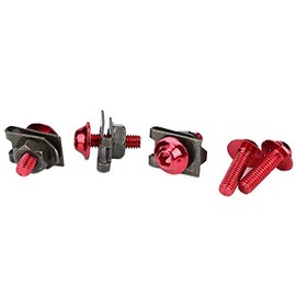 Motorcycle Mounting Nut Set, M5 Bolt Fairing Body Screw Set 10 Pieces Screw Spire Speed Mounting Clip Nut (Light Red) for Coloured Screws Motorcycle Fairing Screws M5 M5