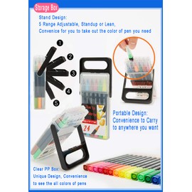 Kekelele Dual Tip Markers for Kids, Washable Set, Art with Stand Portable Box, Gift For Kids (24 Colours)