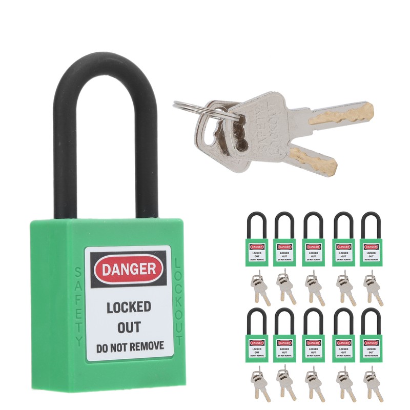 10Set 38mm/1.5in Safety Padlock Engineering Insulation DustProof for Factories Construction