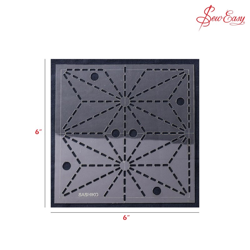 SASHIKO Template 6 in, Black