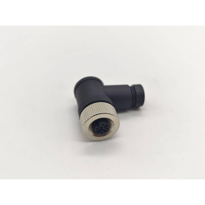 ELECBEE M12 Connector 5 Pin Female 90 Degree Screw-Joint Unshielded