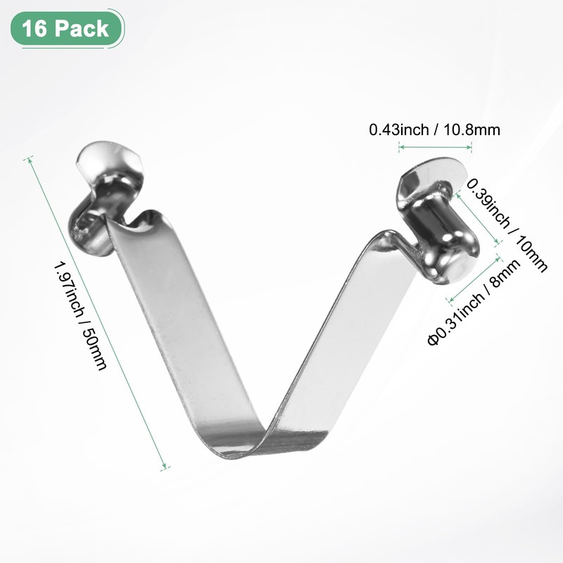M METERXITY 16-Pack Kayak Paddle Snap 8mmx50mm Double Button V