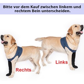 COODEO Dog Socks for Paw Licking & Injury Protection with Non-Slip Soles. Waterproof Paw Protection. (Blue, 2XL_Left)