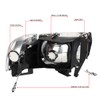 Auto Dynasty LED DRL Chrome Clear Side Headlight+Corner Lamps+Tool Kit