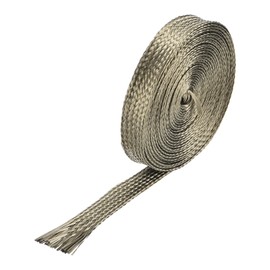 MECCANIXITY Heat Shield Sleeve, 3/16" ID 10 Feet Heat Sleeve Automotive Wire Heat Shield Fuel Line Heat Shield Sleeve Heat Sleeve Heat Wrap 800 Degree for Wires, Titanium Color