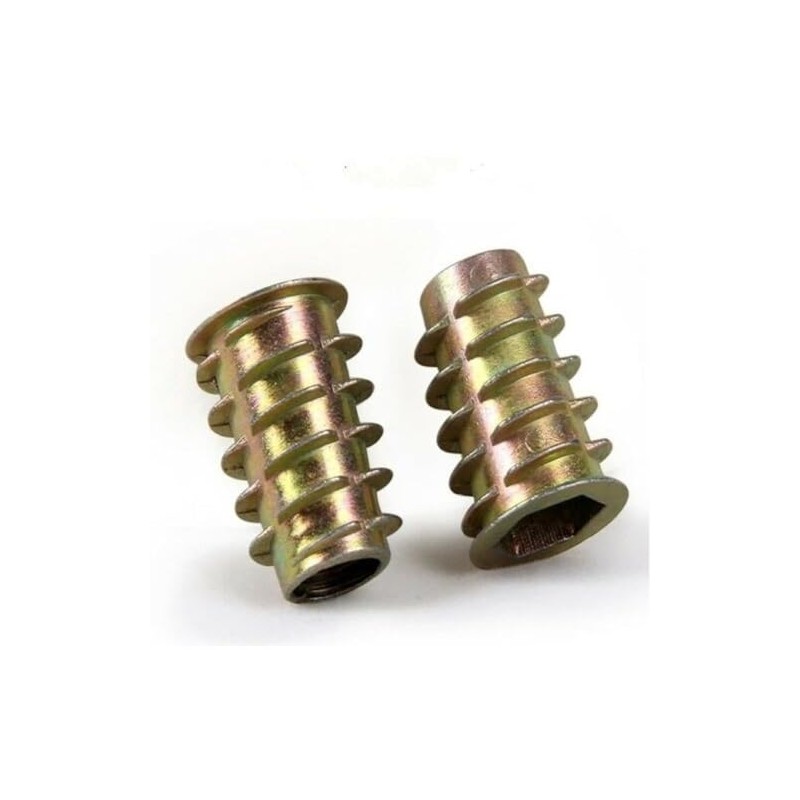 RADSO® M6 Wood Insert Hex Socket Nuts Threaded Insert/Bushes Flanged