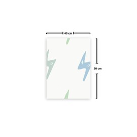 Le Jardin du Lin Printed Cotton Bags with Drawstring, Shopping Bag, Fabric Bag, Fabric Bag, Vegetable Bag, Reusable, Environmentally Friendly, Multipurpose, Foldable, Size: 40 x 50 cm