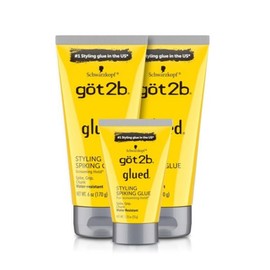 GOT2B Glued Styling Spiking Glue Hair Gel 2 x 170g, 1 x 35g, 6 Ounce (2) + 1.25 Ounce / 갓투비 글루드 스타일링 스파이킹 글루 헤어젤 170g 2개 35g 1개, 6 Ounce (2) + 1.25 Ounce
