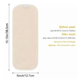 Pack 5 Absorbentesinsertos Cañamo 4 Capas Pañal Ecológico                                                                                             