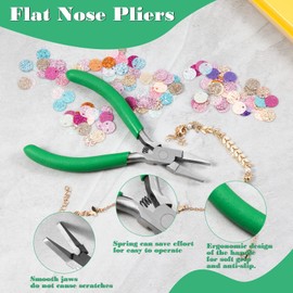 SPEEDWOX 5-Inch Flat Nose Pliers for Jewelry Making Smooth Jaw Mini Duck Bill Plier for Wire Wrapping Bending or Straightening Sheet Metal Bending Jewelry Making Tools Open and Close Jump Rings