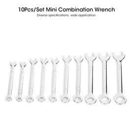 Acouto Juego de 10 llaves combinadas, mini llaves de acero Dodecagon Pentalobe con apertura de 4 a 11 mm