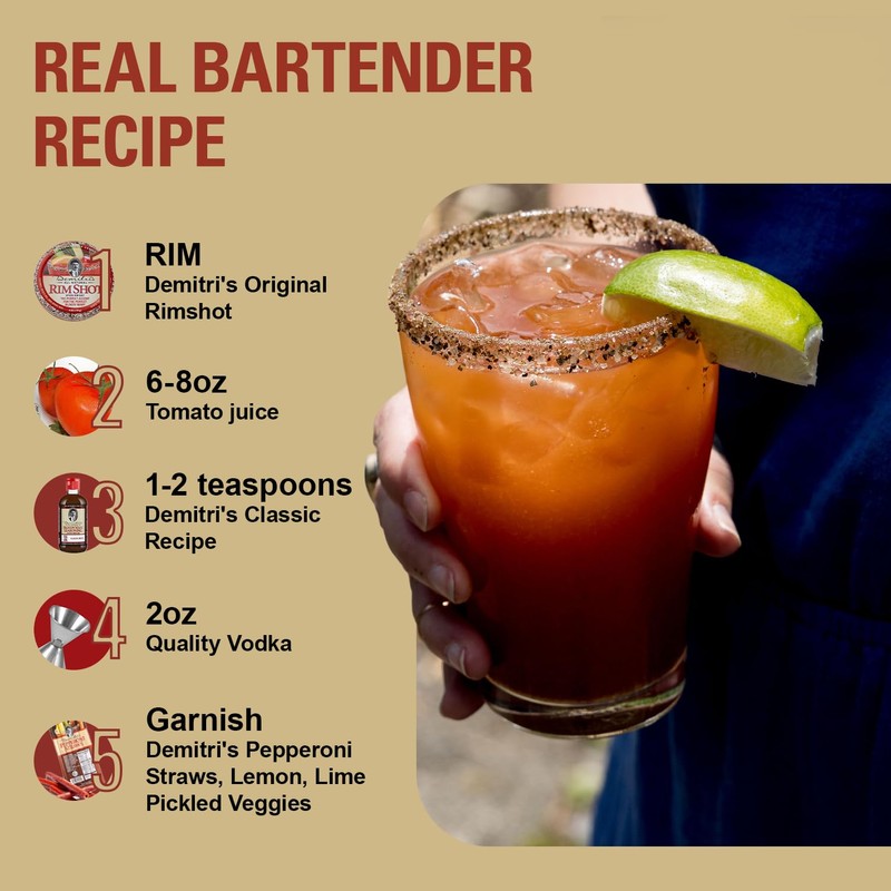 Demitri's RimShot Bloody Mary Rim Salt – Made With Hawaiian