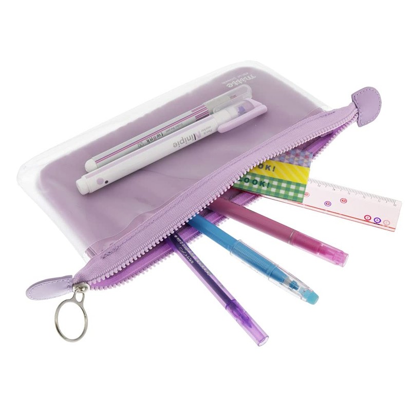 Sunstar Stationery S2314436 Pencil Case, Clear Pouch, Mitte, Flat, Light