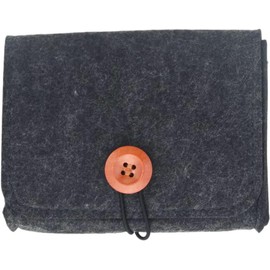 YRONTY Small Felt Essential Oil Travel Cases, Portable Essential Oil Carrying Cases Organizer Holds 6 Bottles 5ML/10ML Oils Or Holds 4 Bottles 15ML Oils (Black), JYB001