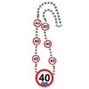 Collana con segnale stradale 40 anni