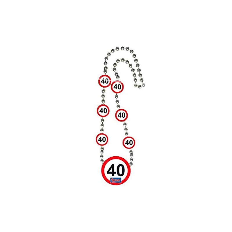 Collana con segnale stradale 40 anni