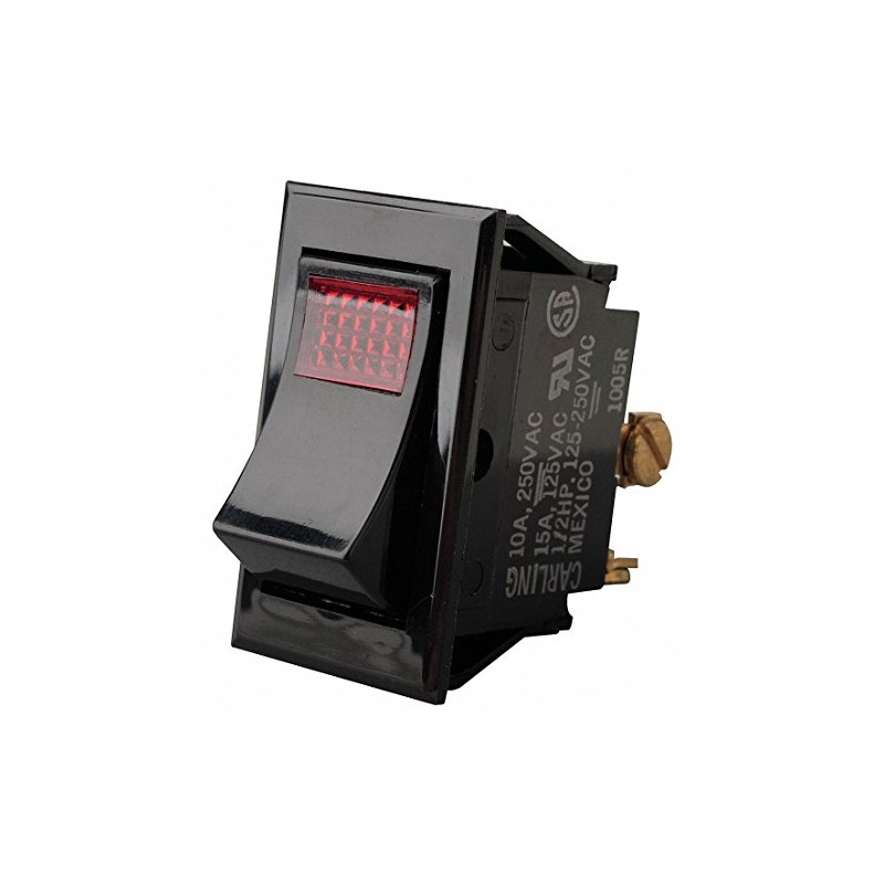 Lighted Rocker Switch, Spst, 3 Connections