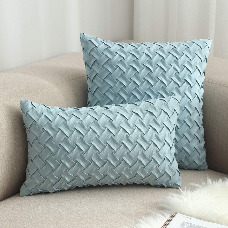 vctops Boho Basket Weave Pattern Decorative Throw Pillow Cover Super