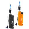 Laffizz 2 Pack Torch Lighter for Outdoor Refillable Butane Jet