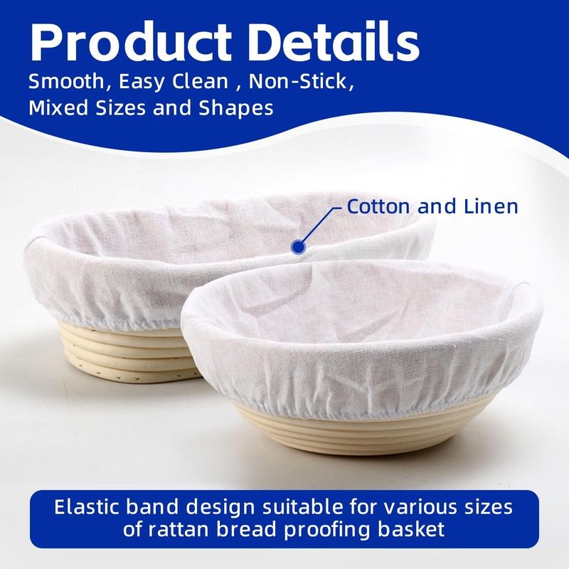 10pcs White Linen Liner Cloth Cover Fit 8" 9" 10"