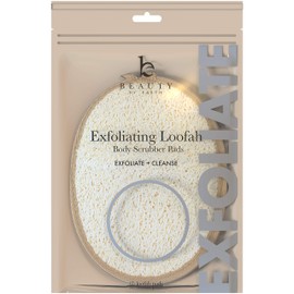 Exfoliating Loofah Sponge Body Scrubber - Pack of 2 Natural Loofah Sponges, Shower Body Exfoliator Scrubbing Pads for Removing Dead Skin